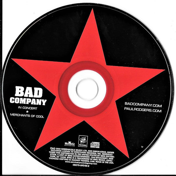 Bad Company (3) : In Concert: Merchants Of Cool (CD, Album)