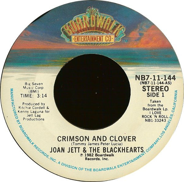 Joan Jett & The Blackhearts : Crimson And Clover (7")
