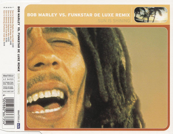 Bob Marley Vs. Funkstar De Luxe : Sun Is Shining (Remix) (CD, Maxi)