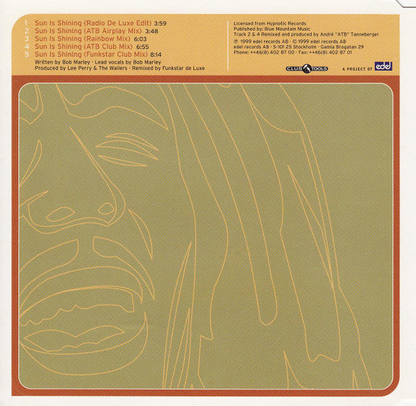 Bob Marley Vs. Funkstar De Luxe : Sun Is Shining (Remix) (CD, Maxi)