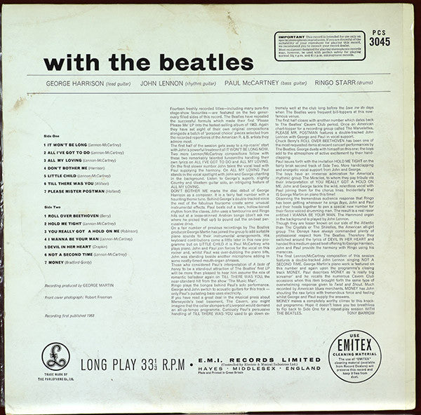 The Beatles : With The Beatles (LP, Album, RE)