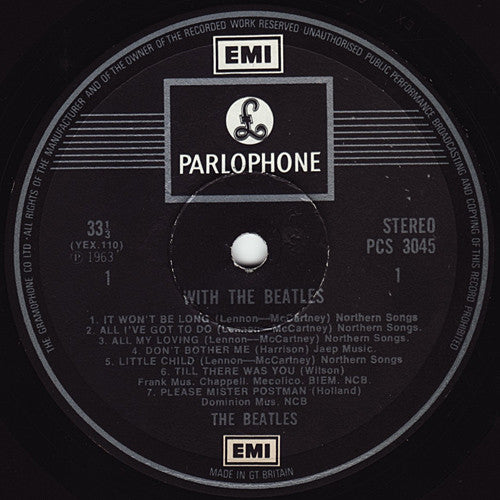 The Beatles : With The Beatles (LP, Album, RE)