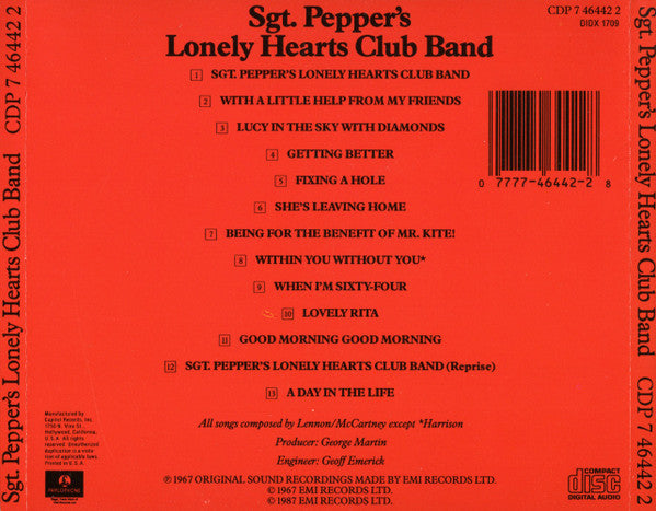 The Beatles : Sgt. Pepper's Lonely Hearts Club Band (CD, Album, RE, Son)