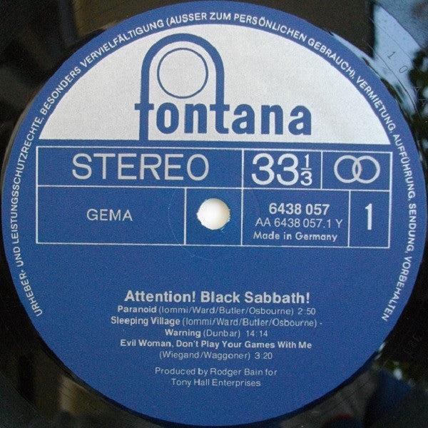 Black Sabbath : Attention! Black Sabbath! (LP, Comp)