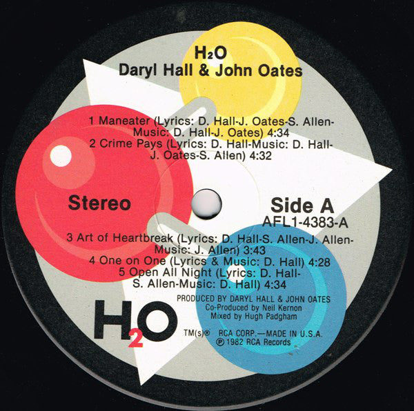 Daryl Hall + John Oates* : H₂O (LP, Album, RE, Ind)