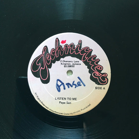 Papa San : Listen To Me (12", Single)