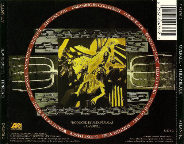 Overkill : I Hear Black (CD, Album)