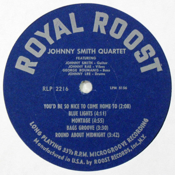 The New Johnny Smith Quartet* : The New Johnny Smith Quartet (LP, Album, Mono, RP)