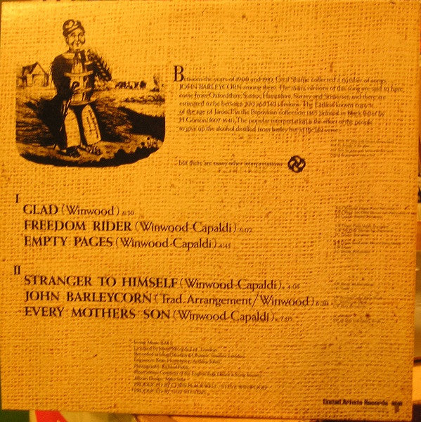 Traffic : John Barleycorn Must Die (LP, Album, RE, 4th)