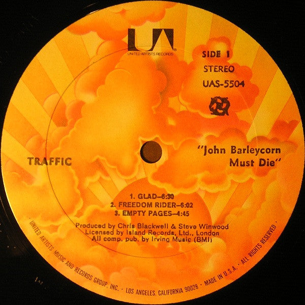 Traffic : John Barleycorn Must Die (LP, Album, RE, 4th)