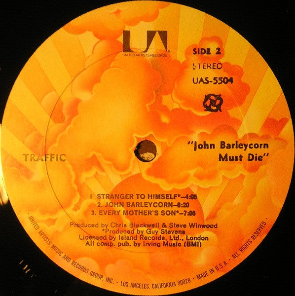 Traffic : John Barleycorn Must Die (LP, Album, RE, 4th)