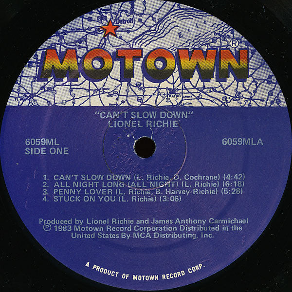Lionel Richie : Can't Slow Down (LP, Album, Sup)