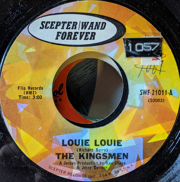 The Kingsmen : Louie Louie (7", RE, Styrene)