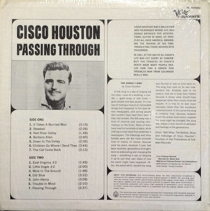 Cisco Houston : Passing Through (LP, Album, Comp)