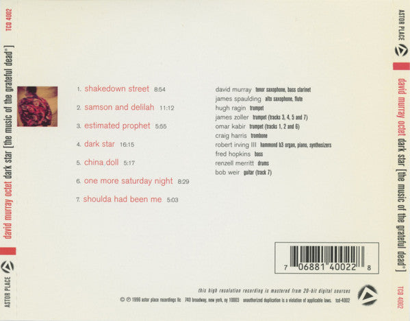 David Murray Octet : Dark Star [The Music Of The Grateful Dead®] (CD, Album)