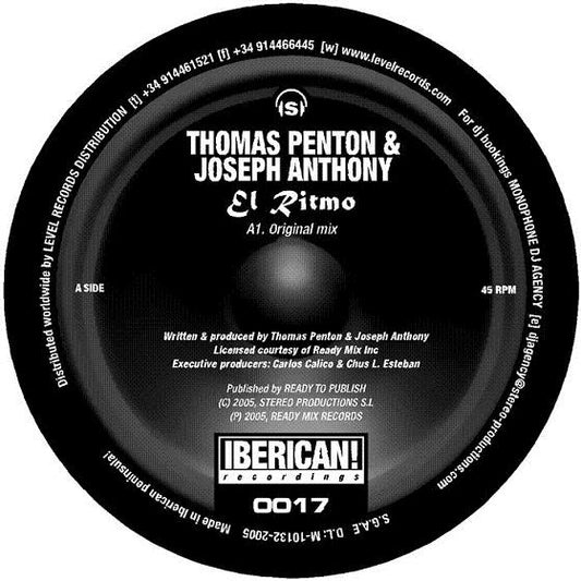 Thomas Penton & Joseph Anthony : El Ritmo (12")