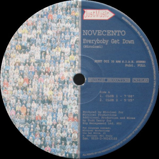 Novecento : Everybody Get Down (Todd Terry Remixes) (12")