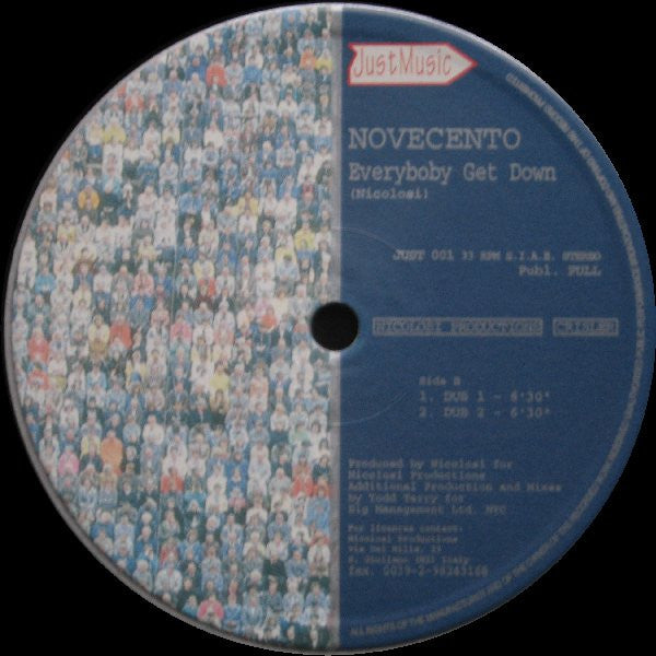 Novecento : Everybody Get Down (Todd Terry Remixes) (12")