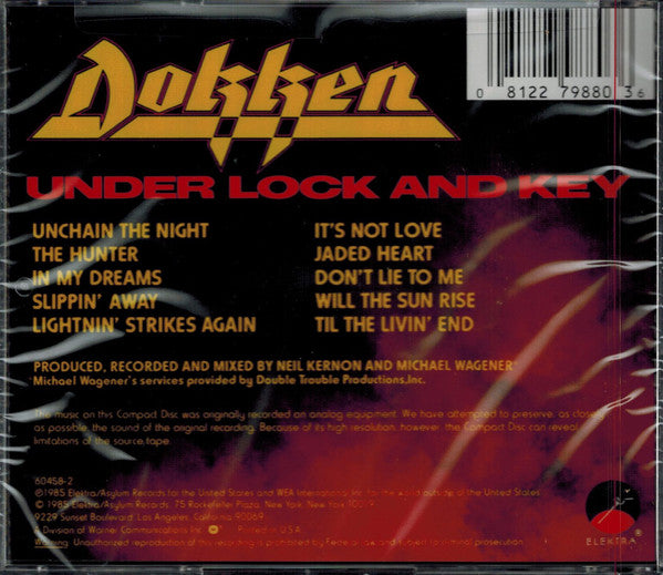 Dokken : Under Lock And Key (CD, Album, RE)