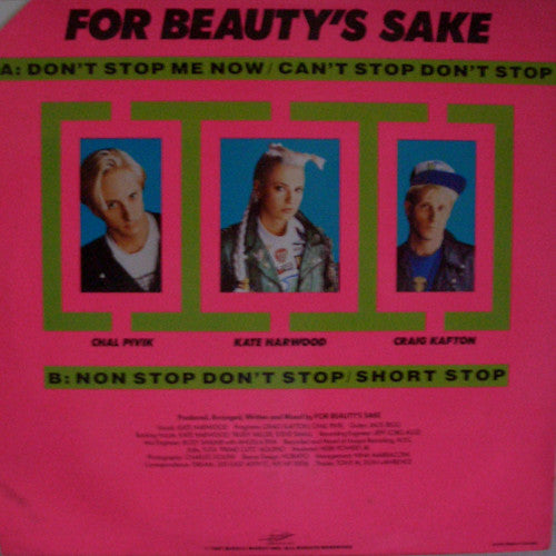 For Beauty's Sake : Don't Stop Me Now (12")