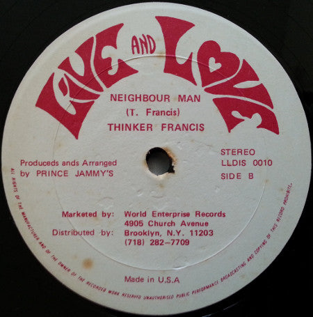 Thinker Francis* : What Can I Do / Neighbour Man (12")