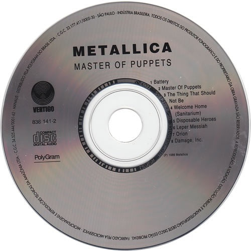 Metallica : Master Of Puppets (CD, Album, RE)