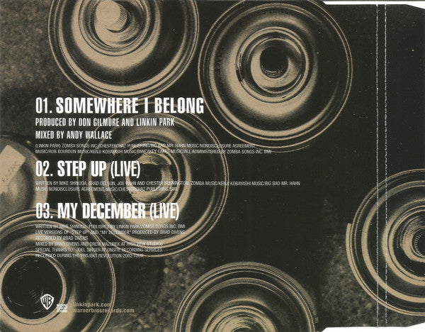 Linkin Park : Somewhere I Belong (CD, Single)