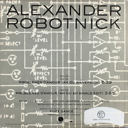Alexander Robotnick : Problèmes D'Amour (12", Promo)