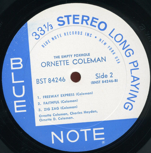 Ornette Coleman : The Empty Foxhole (LP, Album, NY )