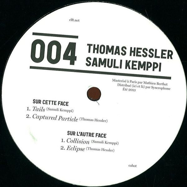 Thomas Hessler, Samuli Kemppi : Cahot EP (12",33 ⅓ RPM,EP)