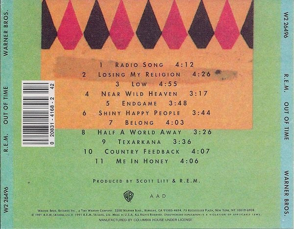 R.E.M. : Out Of Time (CD, Album, Club, SRC)