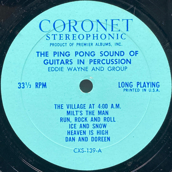 Eddie Wayne & Group : The Ping Pong Sound Of Guitars In Percussion (LP)