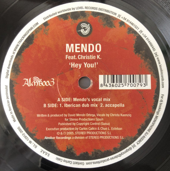 Mendo Feat. Christie K. : Hey You! (12")