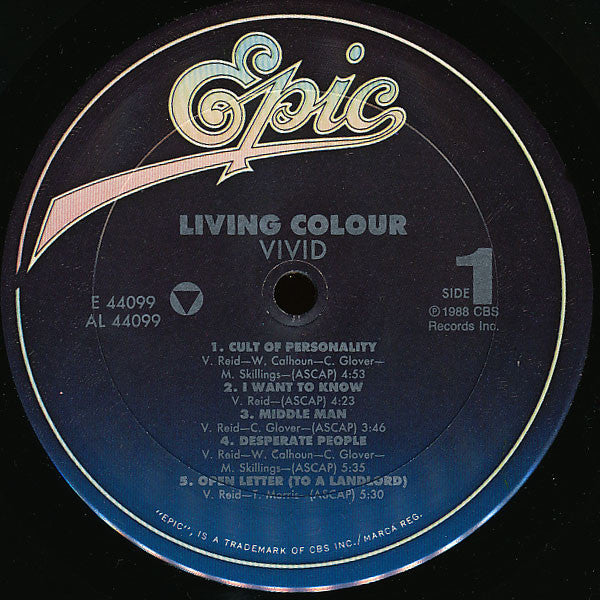 Living Colour : Vivid (LP, Album, Car)