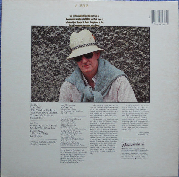 Mose Allison : Lessons In Living (LP, Album, Promo, SP )
