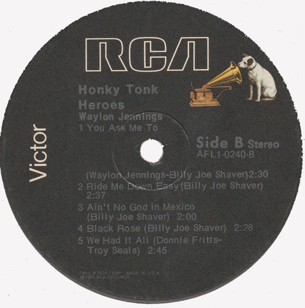 Waylon Jennings : Honky Tonk Heroes (LP, Album, RE)