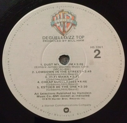 ZZ Top : Degüello (LP, Album, Win)