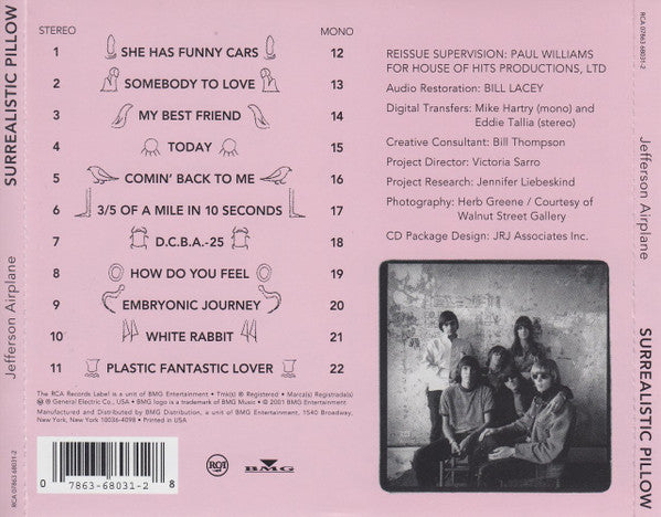 Jefferson Airplane : Surrealistic Pillow (CD, Album, RE, RM)