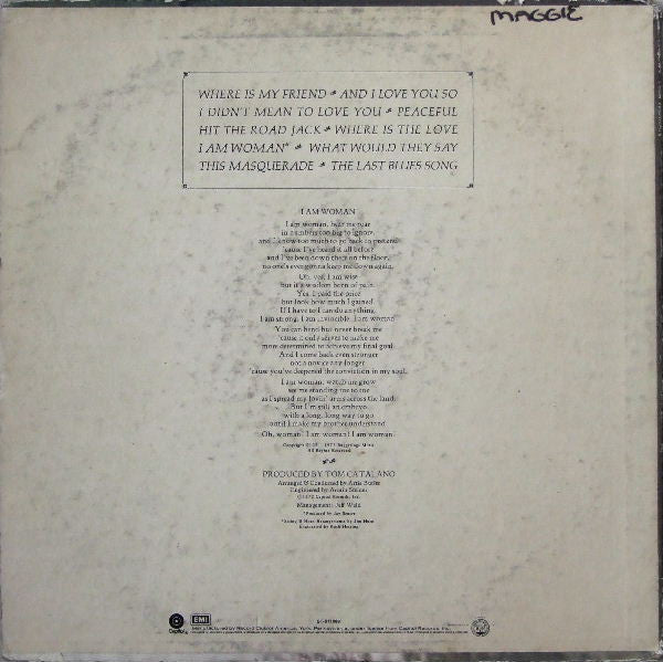 Helen Reddy : I Am Woman (LP, Album, Club)