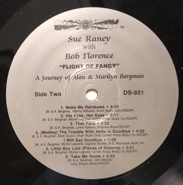 Sue Raney With Bob Florence : Flight Of Fancy - A Journey Of Alan & Marilyn Bergman (LP, Album)