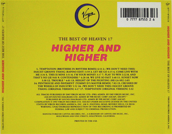 Heaven 17 : Higher And Higher - The Best Of Heaven 17 (CD, Comp)