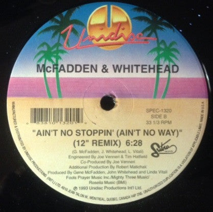 Musical Youth / McFadden & Whitehead : Pass The Dutchie / Ain't No Stoppin' (Ain't No Way) (12")