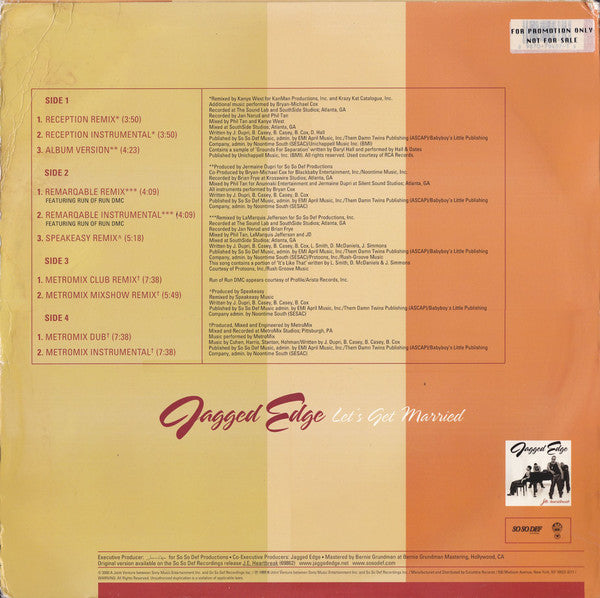Jagged Edge (2) : Let's Get Married (2x12")