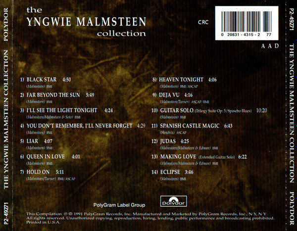 Yngwie Malmsteen : The Yngwie Malmsteen Collection (CD, Comp, Club)