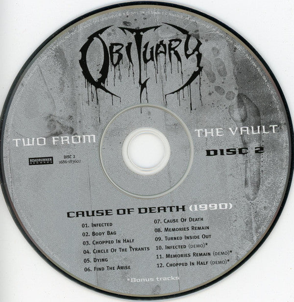 Obituary : Slowly We Rot / Cause Of Death (2xCD, Comp)