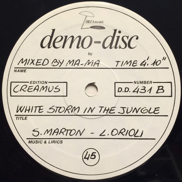 Sandy Marton : White Storm In The Jungle (12")