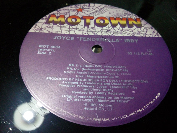 Joyce "Fenderella" Irby : Mr. D.J. (12", Single)