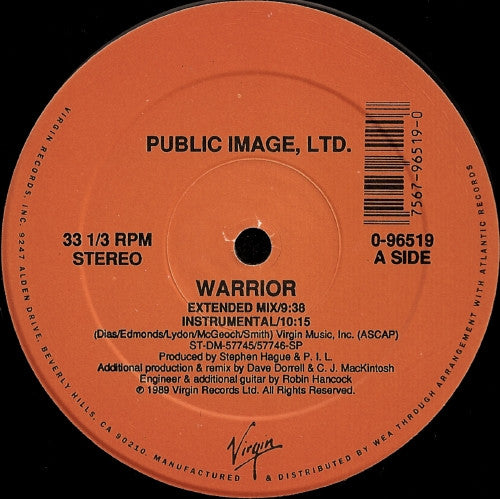 Public Image Ltd* : Warrior / Happy (12")