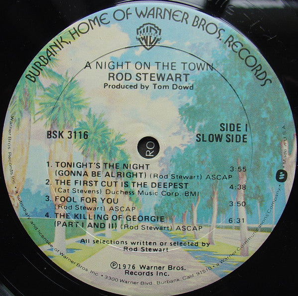 Rod Stewart : A Night On The Town (LP, Album, RP, Gol)
