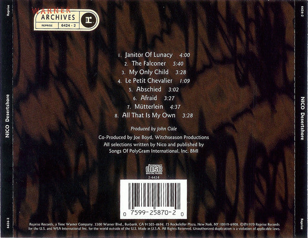Nico (3) : Desertshore (Album,Reissue)